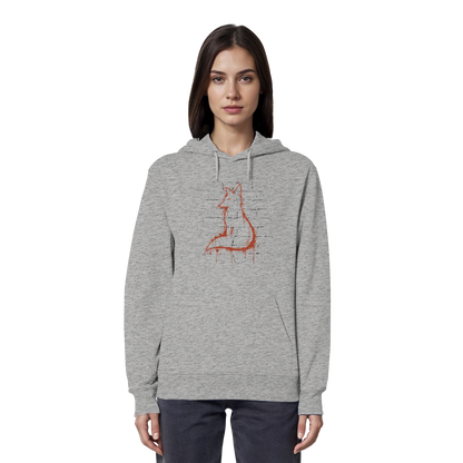 Street Art Fuchs Silhouette - Organic Hoodie