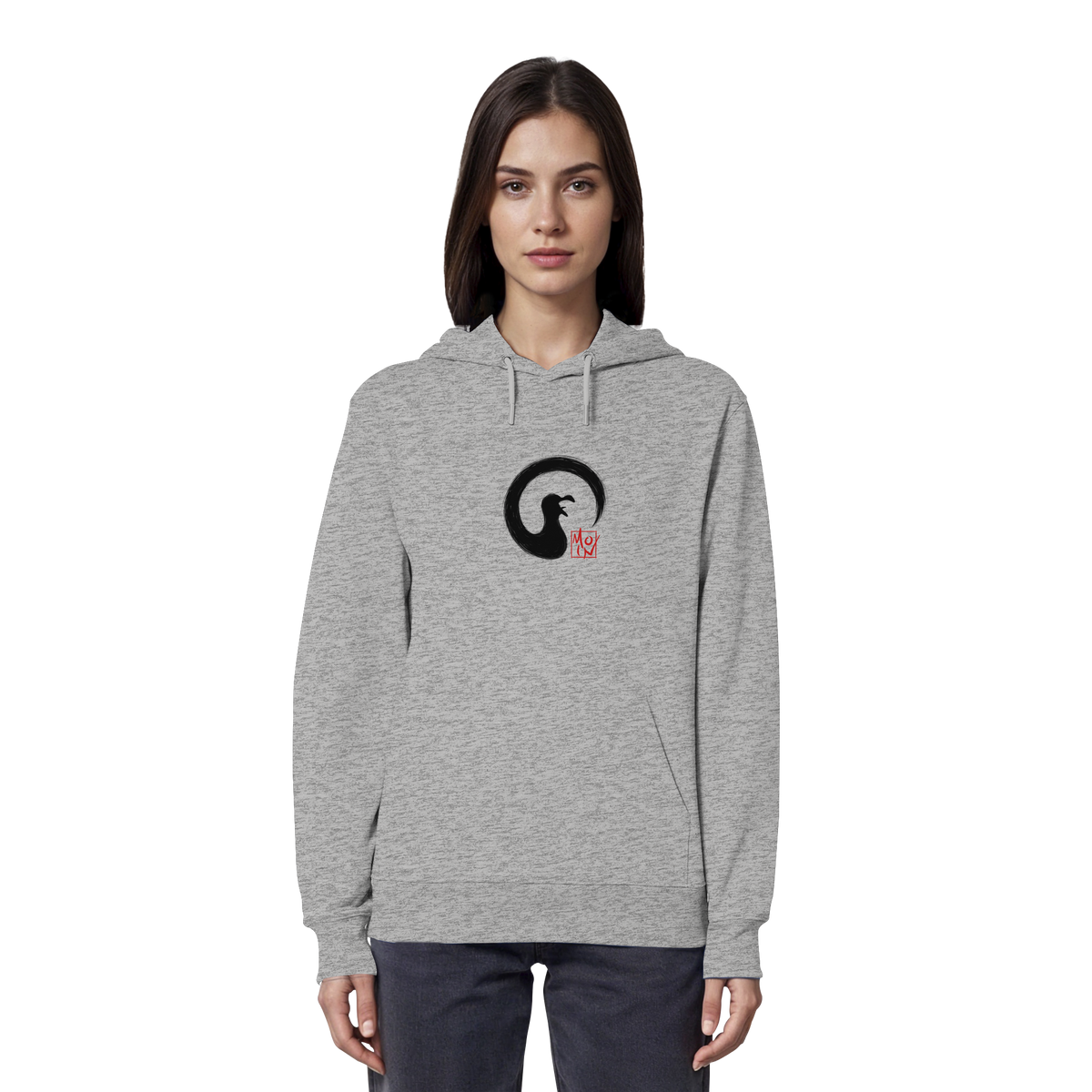 Moin kreischende japanische Enso Möwe - Organic Hoodie