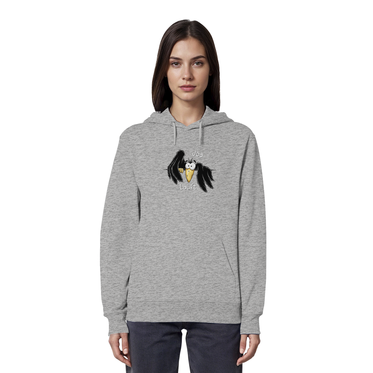 Joa Läuft Krähe gechillter Rabe - Organic Hoodie