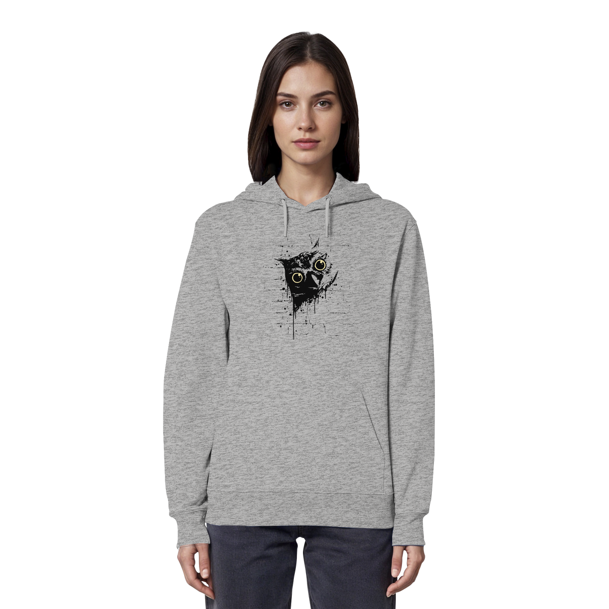 Lässige Street Art Eule - Organic Hoodie