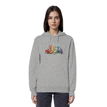 Regenbogen Tiere für Freundschaft, Toleranz und Vielfalt - Organic Hoodie