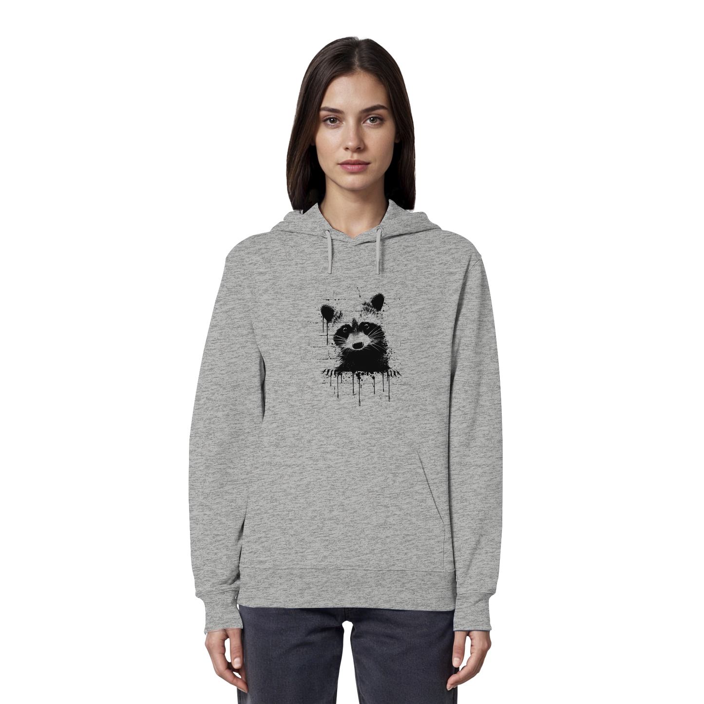 Funky Street Art Waschbär - Organic Hoodie