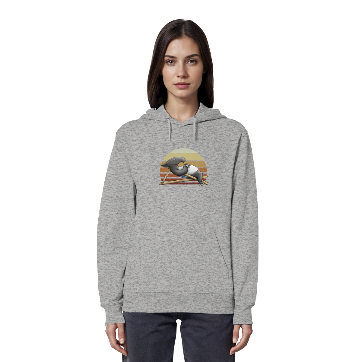 Lässiger Retro Sundown Tapir - Organic Hoodie