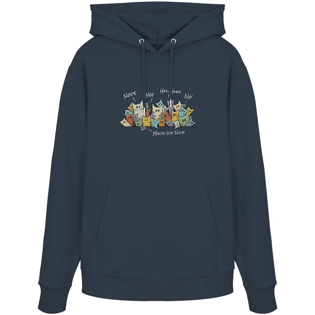 Nope, Nee, Nö Katzen - Organic Hoodie