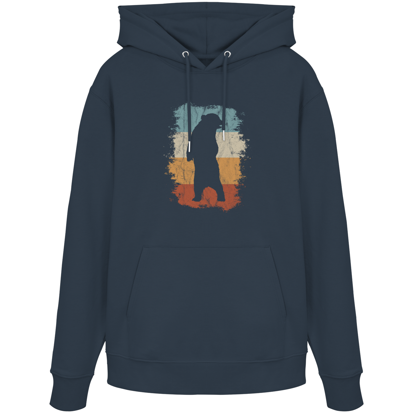 Retro Bären-Silhouette - Organic Hoodie