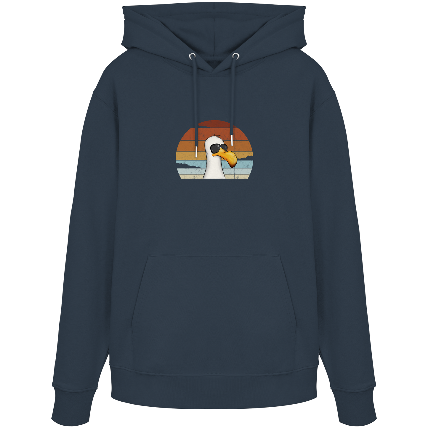 Cool lässige Retro Möwe - Organic Hoodie