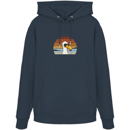Cool lässige Retro Möwe - Organic Hoodie