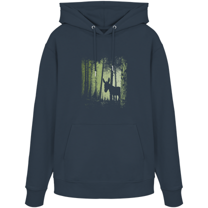 Esel im Zwielicht-Wald - Organic Hoodie