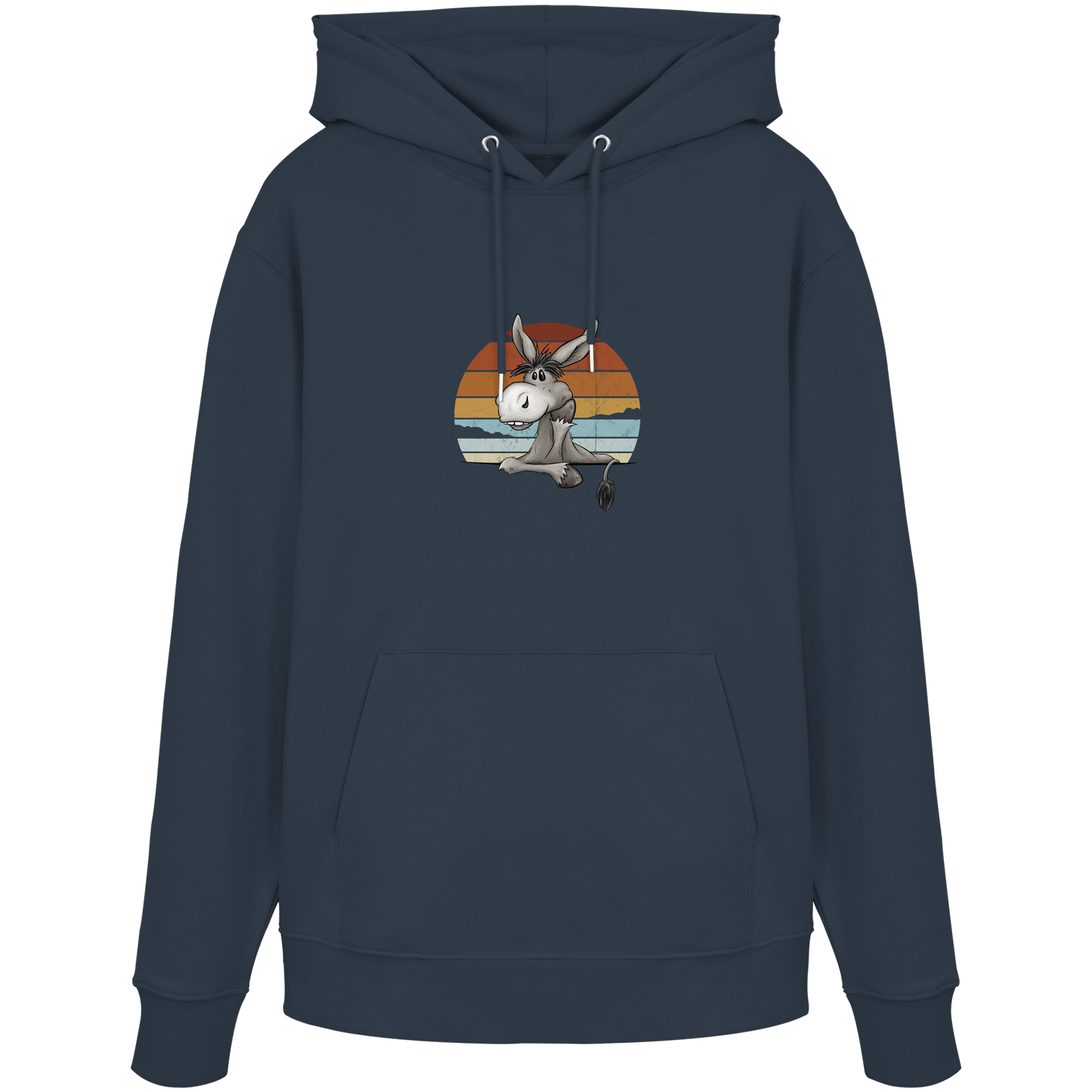 Lässiges Maultier Retro Esel - Organic Hoodie