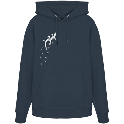 Gecko Eidechse Silhouette hell - Organic Hoodie