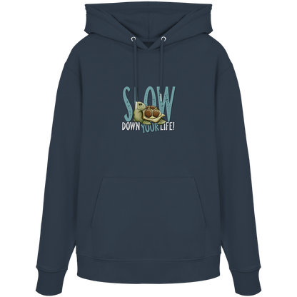 Slow Down Your Life Schildkröte - Organic Hoodie