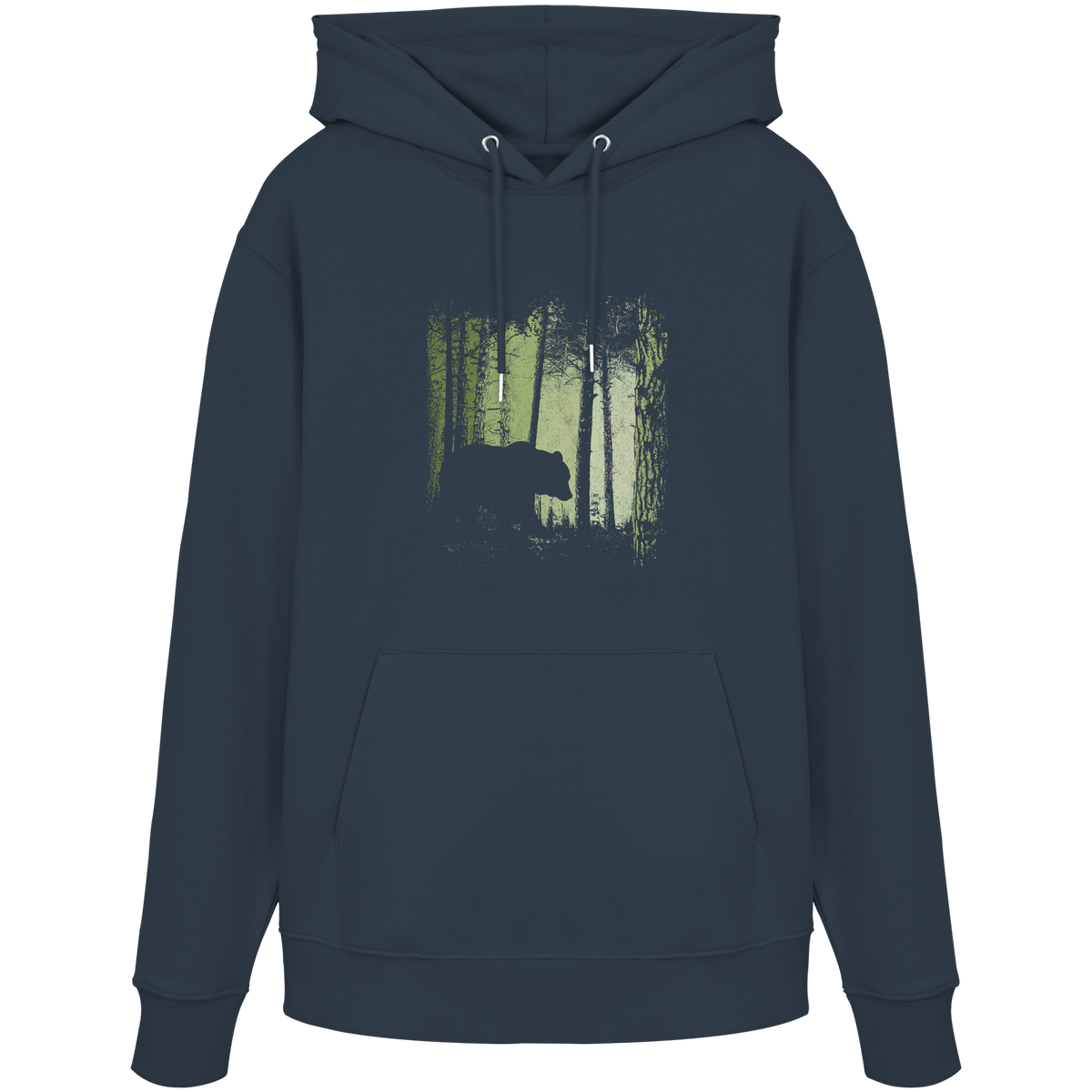 Braunbär im Zwielicht Wald - Organic Hoodie