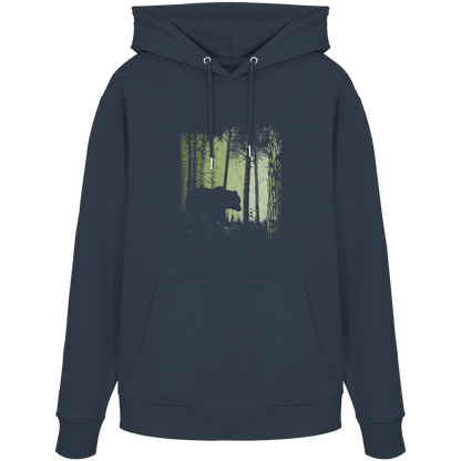 Braunbär im Zwielicht Wald - Organic Hoodie