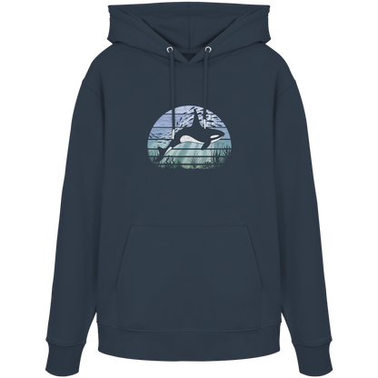 Retro Tiefsee Schwertwal Orca - Organic Hoodie