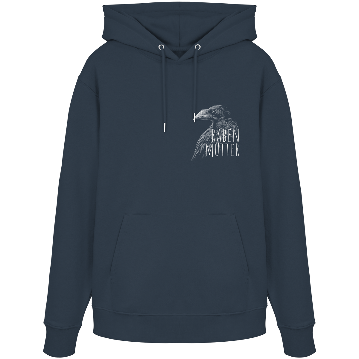 Rabenmutter schwarze Krähe Rabe - Organic Hoodie
