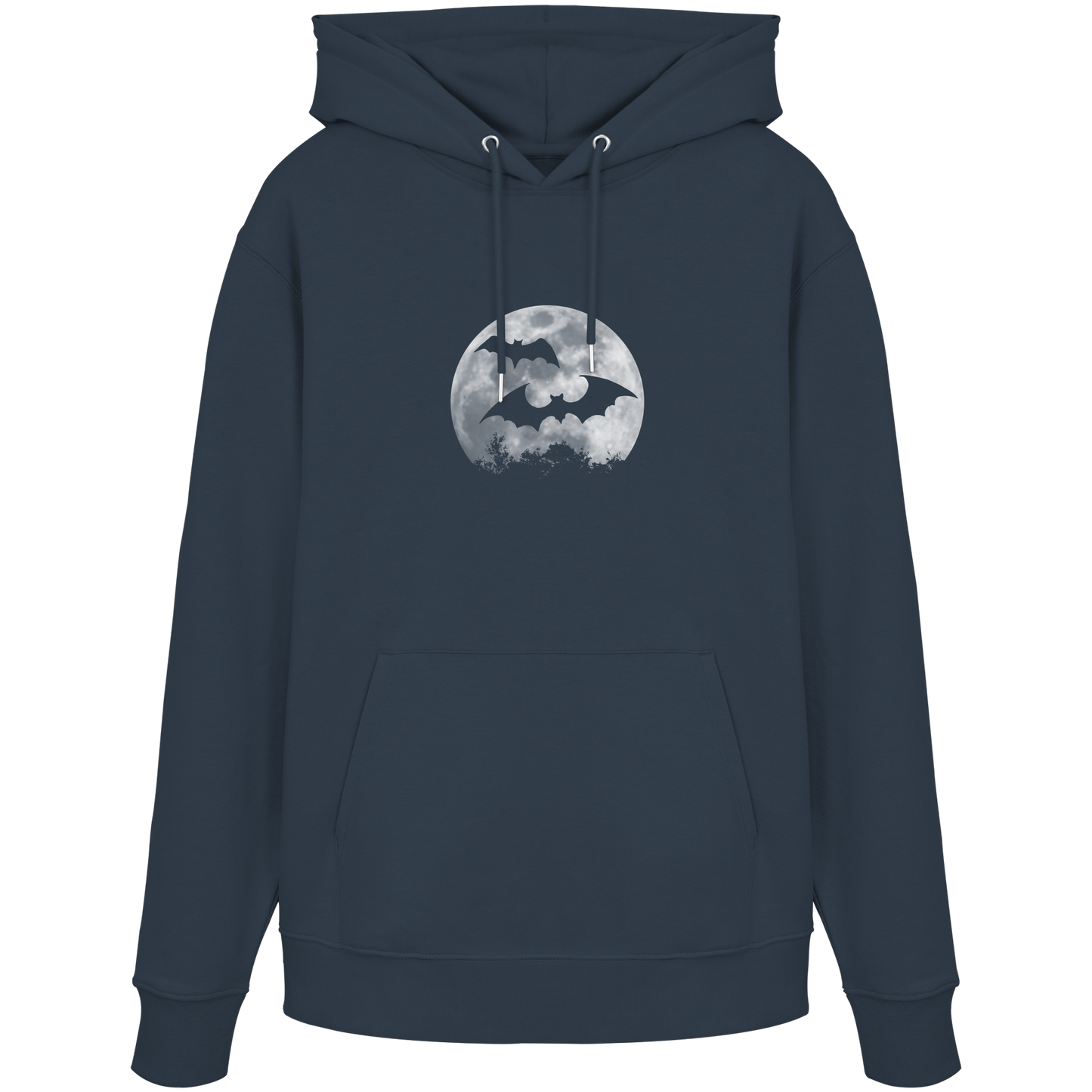 Fledermaus Silhouetten bei Vollmond - Organic Hoodie