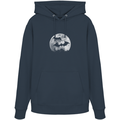 Fledermaus Silhouetten bei Vollmond - Organic Hoodie