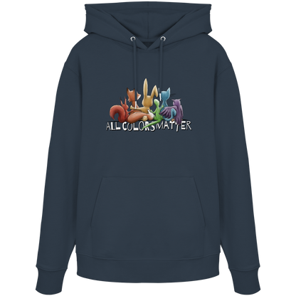 All Colors Matter! Regenbogen Tiere für Vielfalt - Organic Hoodie