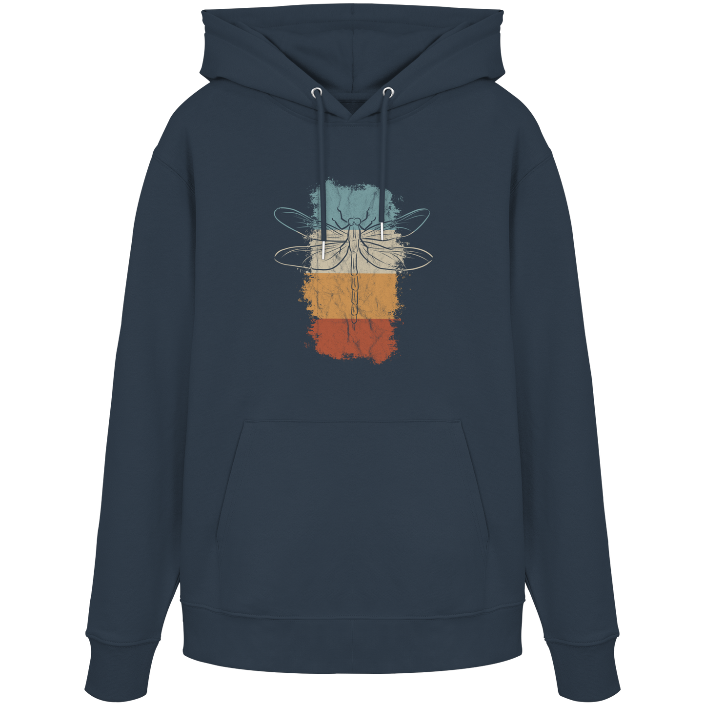 Retro Kunst Libelle | Vintage Dragonfly - Organic Hoodie