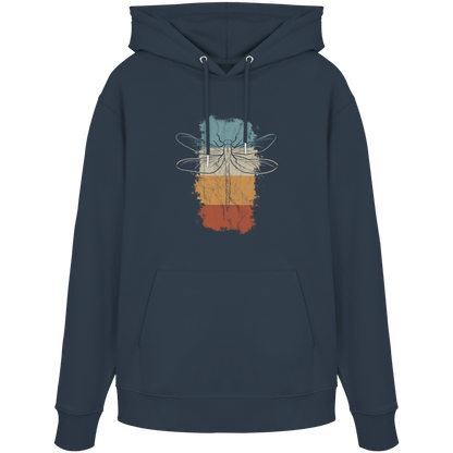 Retro Kunst Libelle | Vintage Dragonfly - Organic Hoodie