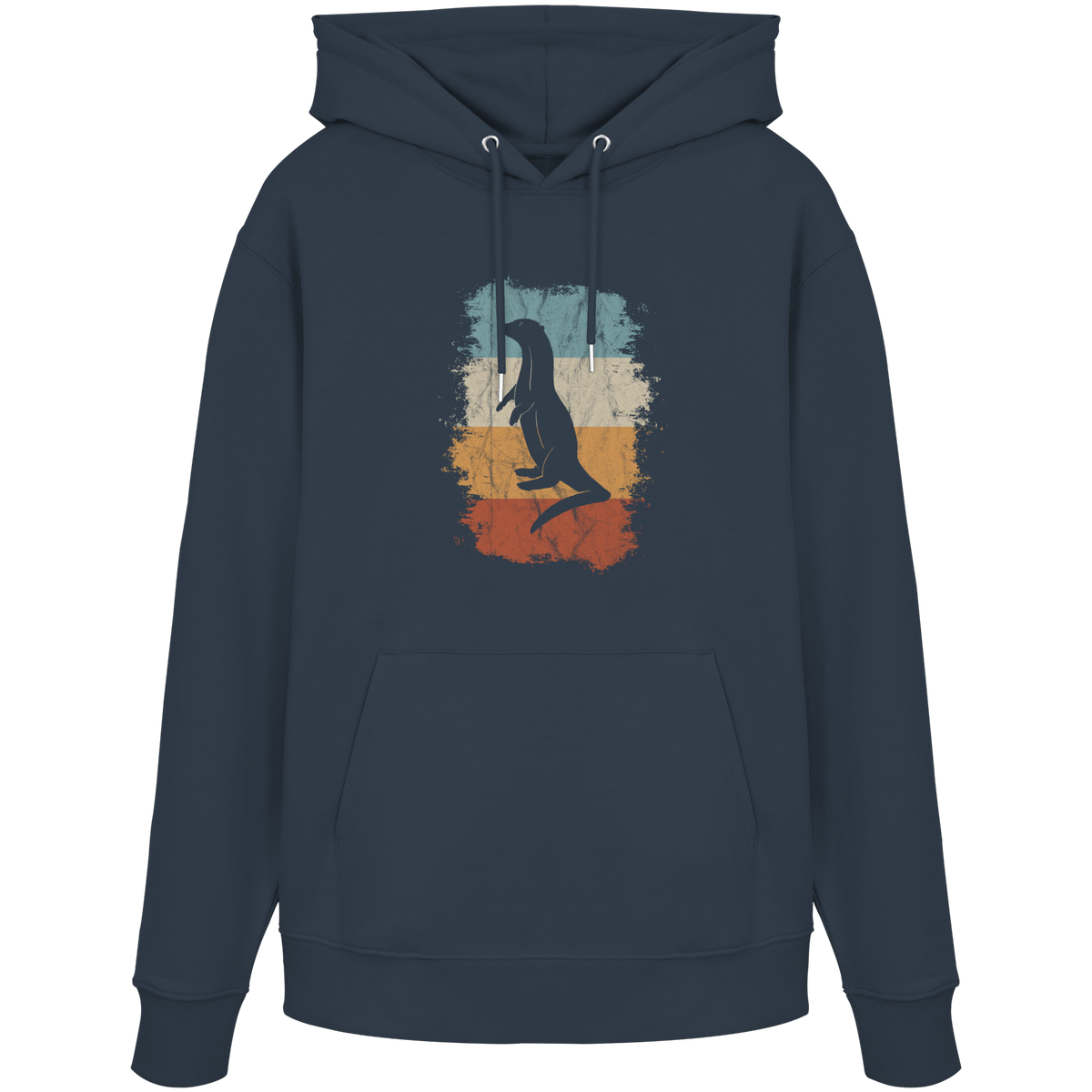 Retro Otter Fischotter Silhouette - Organic Hoodie