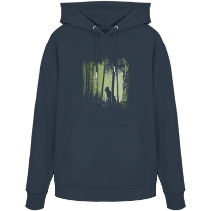 Luchs Wildkatze im Zwielicht Wald - Organic Hoodie