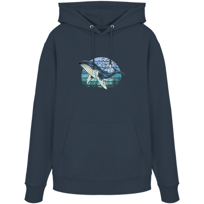 Retro Unterwasser Buckelwal - Organic Hoodie