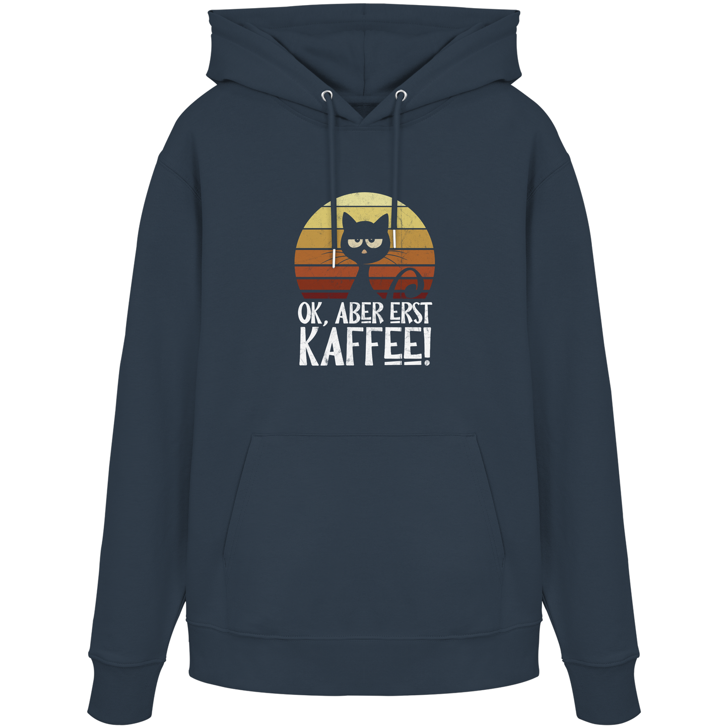 Ok, aber erst Kaffee | launische Katze - Organic Hoodie