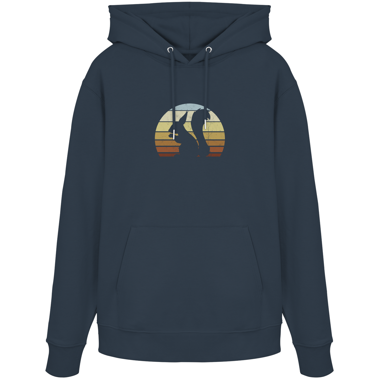 Retro Eichhörnchen Silhouette - Organic Hoodie