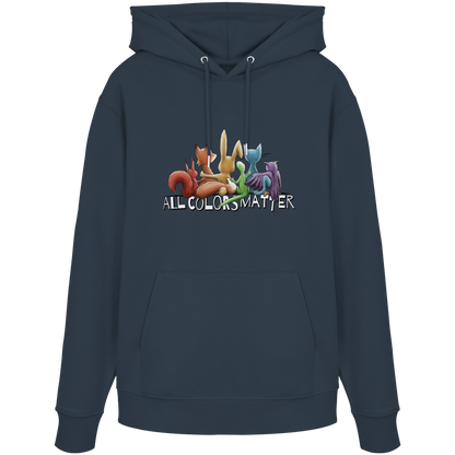 All Colors Matter! Regenbogen Tiere für Vielfalt - Organic Hoodie
