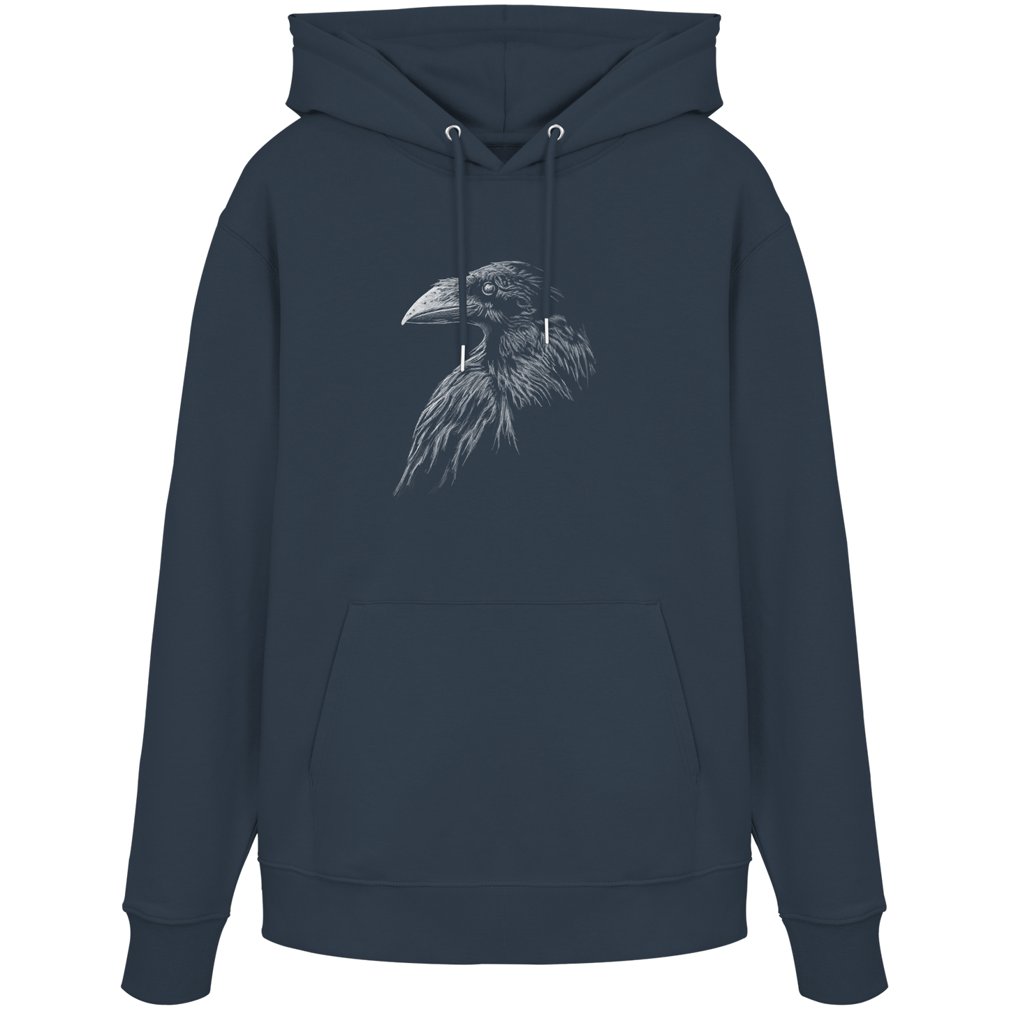 Kritzelkunst Rabe Krähe - Organic Hoodie
