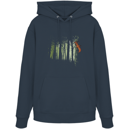 Eichhörnchen im Zwielicht-Wald - Organic Hoodie