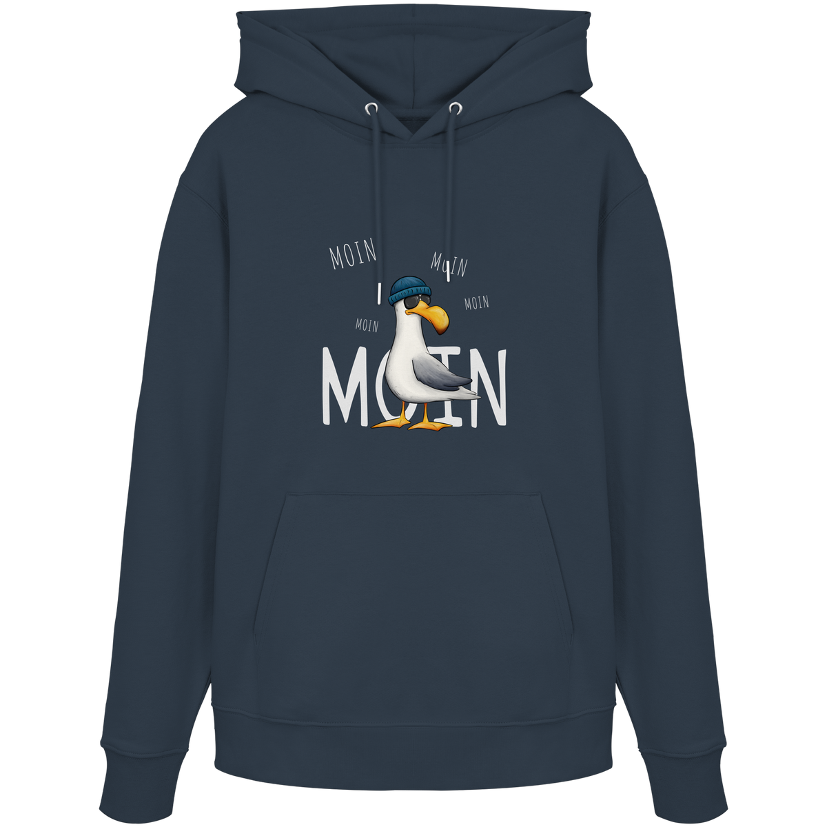 Moin Moin Lässige Hipster Möwe  - Organic Hoodie