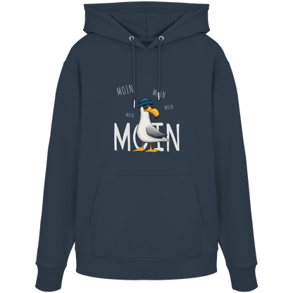 Moin Moin Lässige Hipster Möwe  - Organic Hoodie
