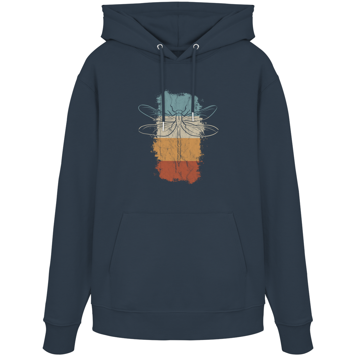 Retro Kunst Libelle | Vintage Dragonfly - Organic Hoodie