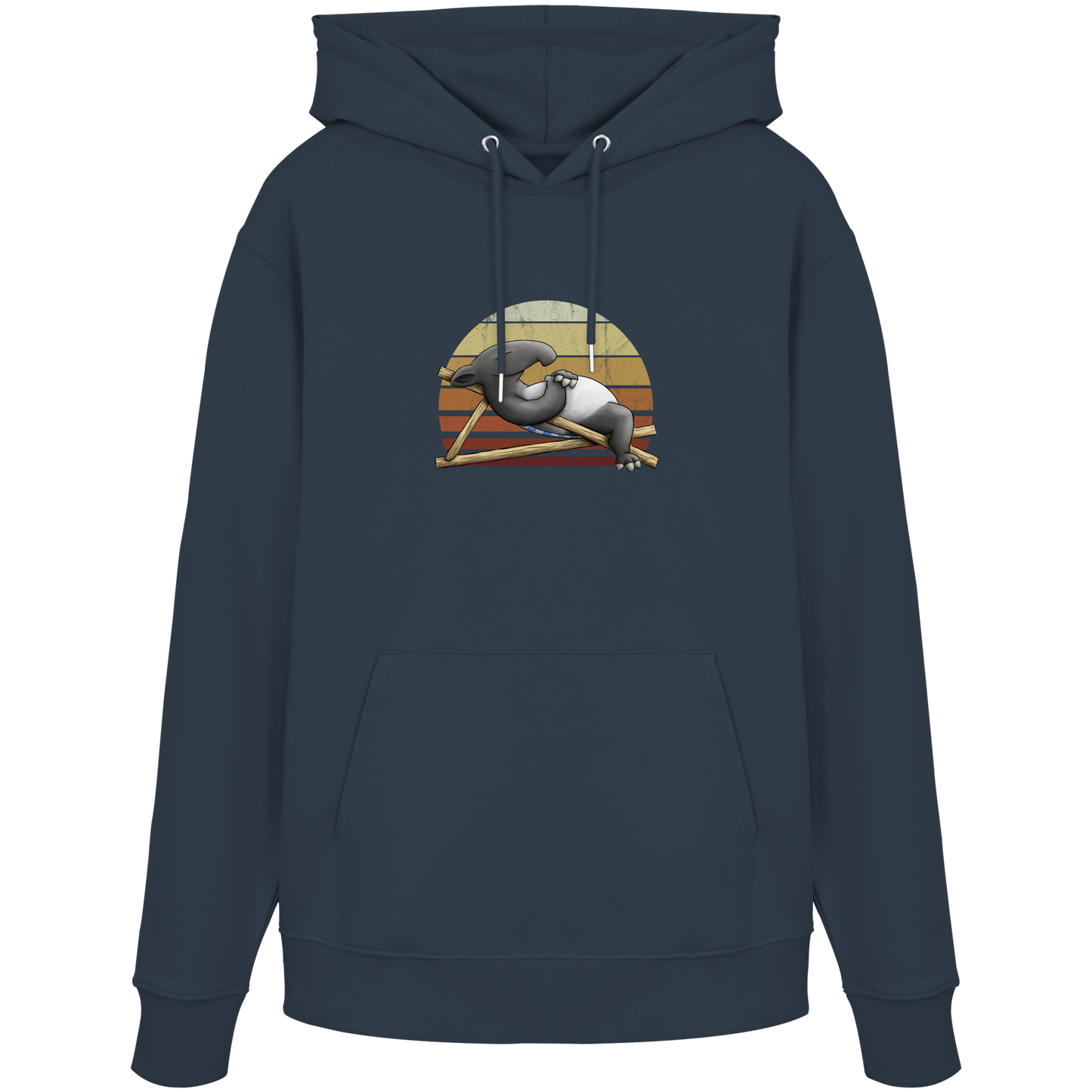 Lässiger Retro Sundown Tapir - Organic Hoodie
