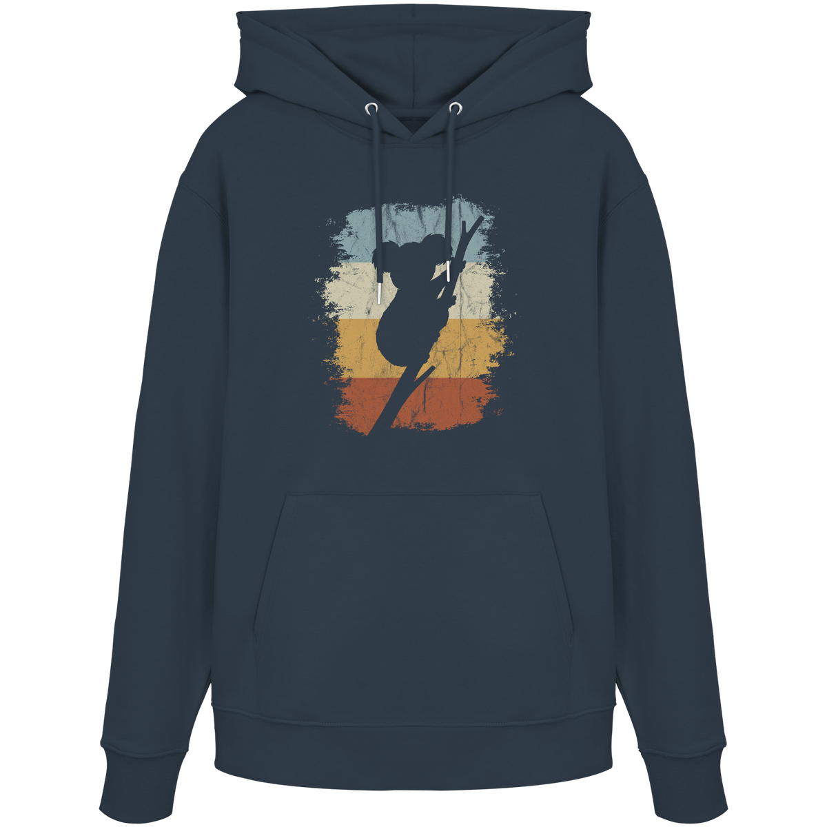 Retro kletternder Koala-Bär - Organic Hoodie