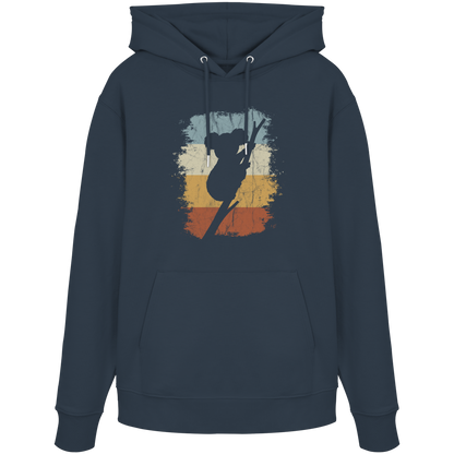 Retro kletternder Koala-Bär - Organic Hoodie
