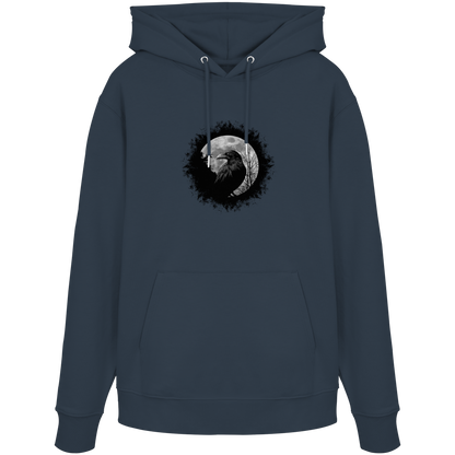 Schwarzer Rabe bei Vollmond  - Organic Hoodie