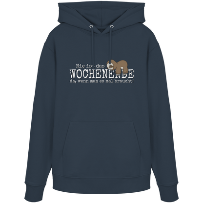 Kawaii Faultier Wochenende - Organic Hoodie