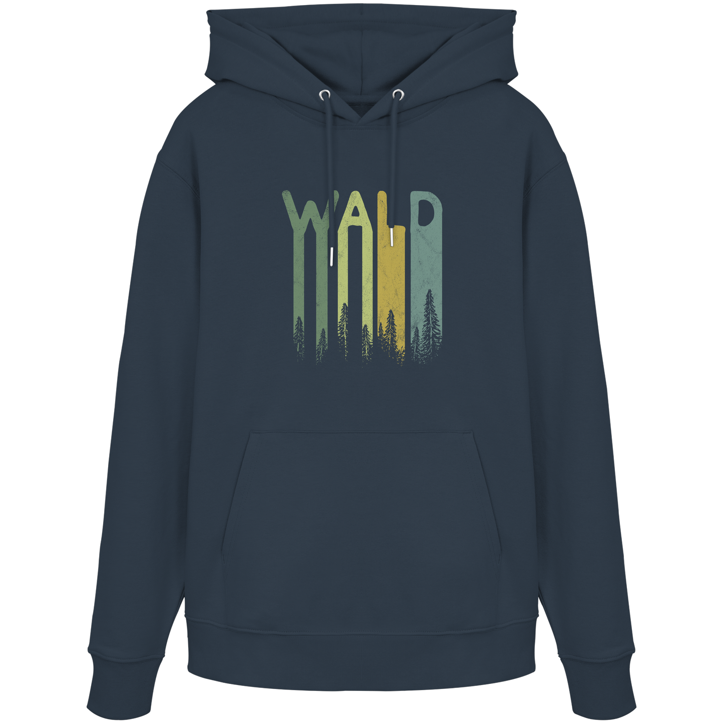 Wald Retro Forst Schriftzug - Organic Hoodie