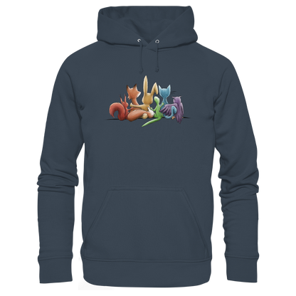 Regenbogen Tiere für Freundschaft, Toleranz und Vielfalt - Organic Hoodie