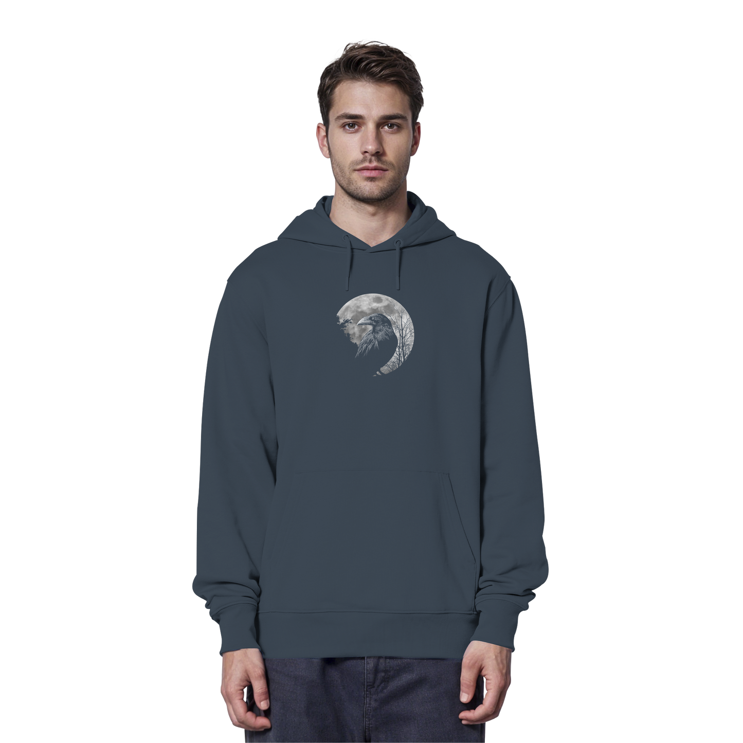 Vollmond-Rabe - Organic Hoodie