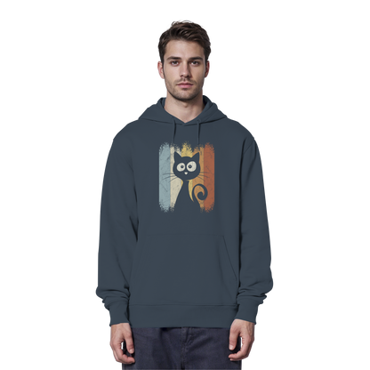 Retro Katze Silhouette - Organic Hoodie
