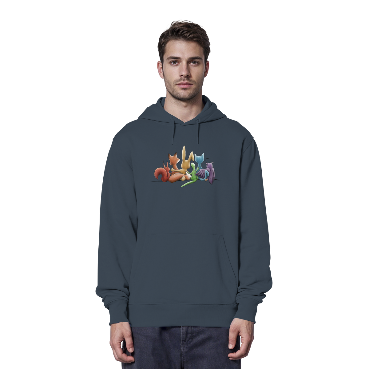 Regenbogen Tiere für Freundschaft, Toleranz und Vielfalt - Organic Hoodie