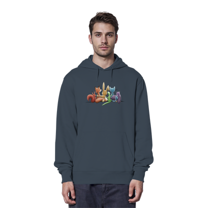 Regenbogen Tiere für Freundschaft, Toleranz und Vielfalt - Organic Hoodie