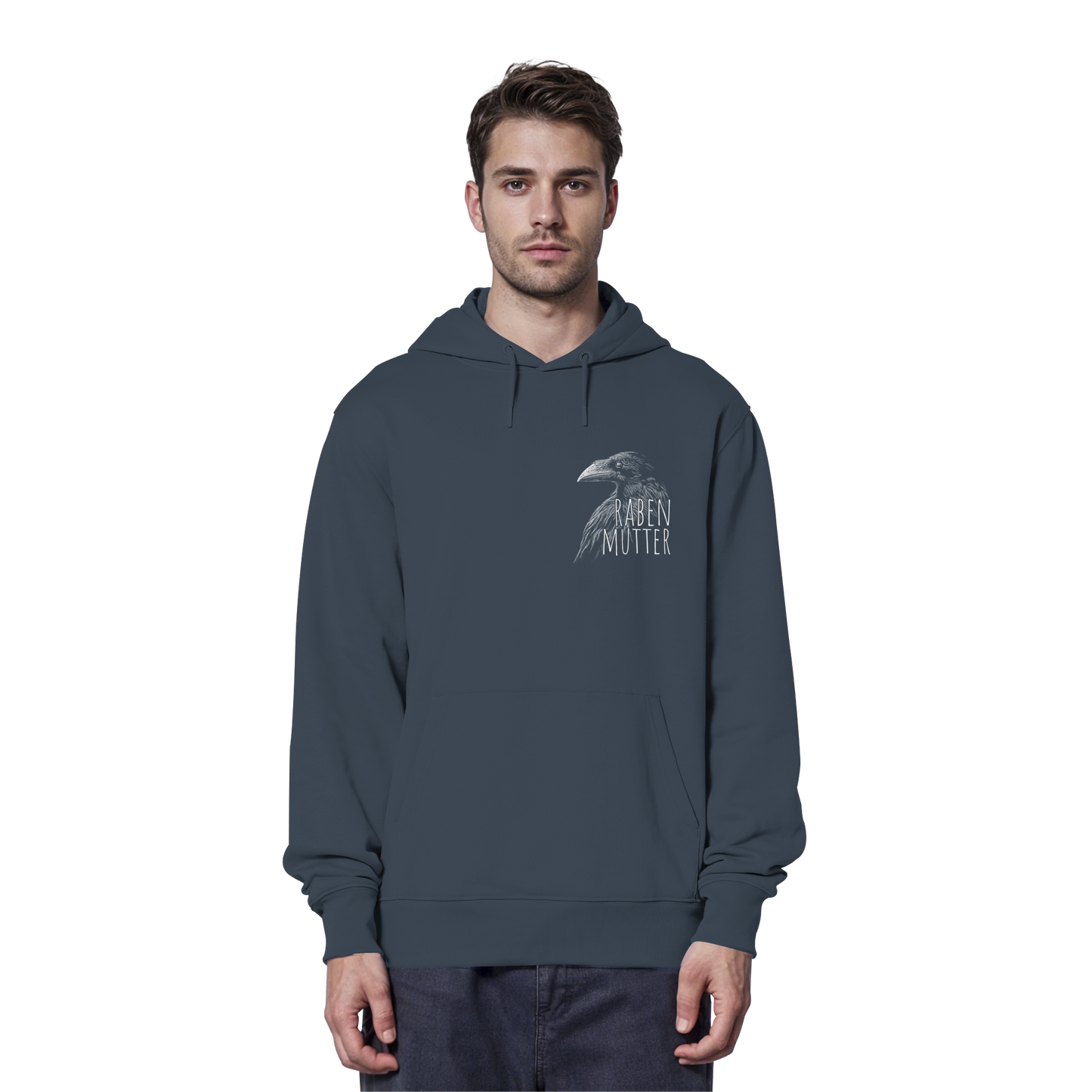 Rabenmutter schwarze Krähe Rabe - Organic Hoodie