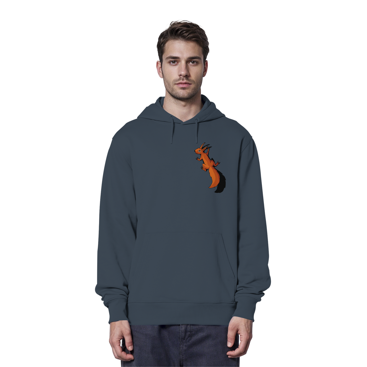 Süßes Eichhörnchen klettert - Organic Hoodie