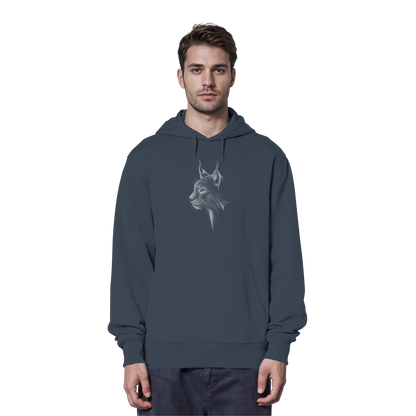 Luchs Kritzelkunst Wildkatze Illustration - Organic Hoodie