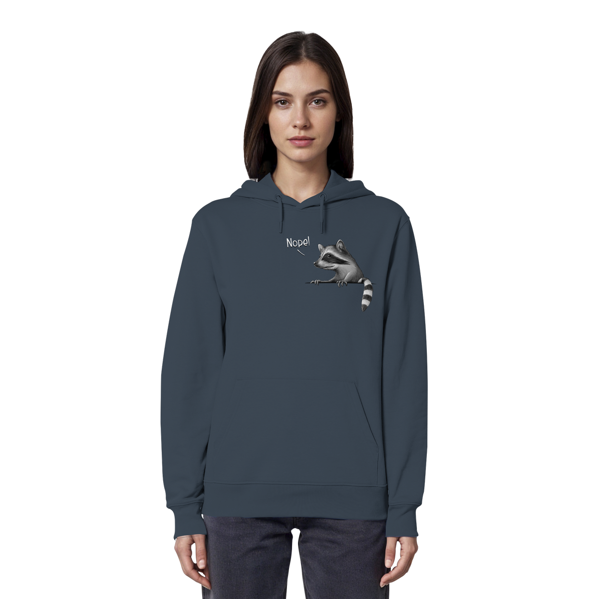 Nope! Frecher verwegener Waschbär - Organic Hoodie